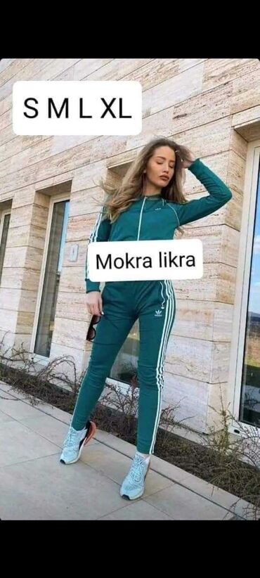 Gornji i donji deo: Zenska komplet trenerka mokra likra S M L XL 2XL Cena 3000 din — 10