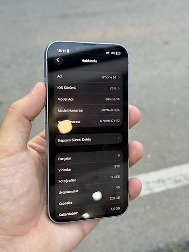 айфон 5 с: IPhone 14, 128 ГБ, Голубой, Face ID — 3