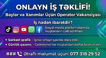 temu online iş: Çağrı mərkəzi operatoru tələb olunur, İstənilən yaş, Təcrübəsiz, Gündəlik ödəniş — 1