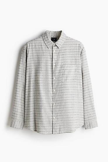 Мужская рубашка H&M Loose Fit - Фасон: свободный крой (Loose