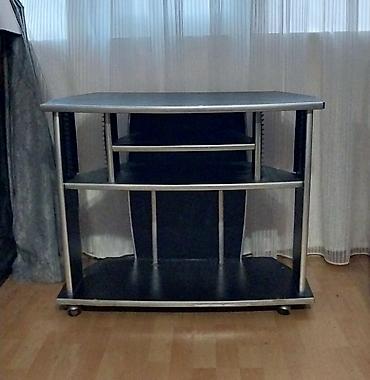 Mebel: İşlənmiş, Künc Tv altlığı, Polkalı, Laminat — 4