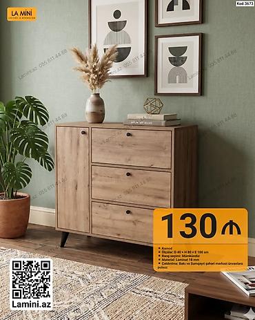 Komodlar: Komod – La Mini - Ölçülər: Dərinlik 40 sm × Hündürlük 80 sm × En 100 — 1