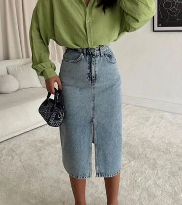Ev geyimləri, pijamalar: Midi Ətək, Forever 21, Cins, S (EU 36), M (EU 38)