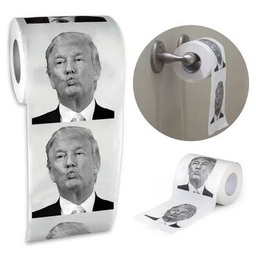 туалетная бумага люкс: Туалетная бумага (рулон)" Поцелуй Дональда Трампа" Креативная