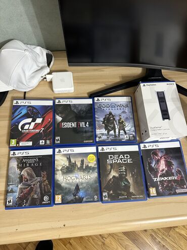 плейстейшн в аренду: Игры на Ps5 Зарядная станция - 2000 сом Teklen 8 - 2500 сом Хогвартс