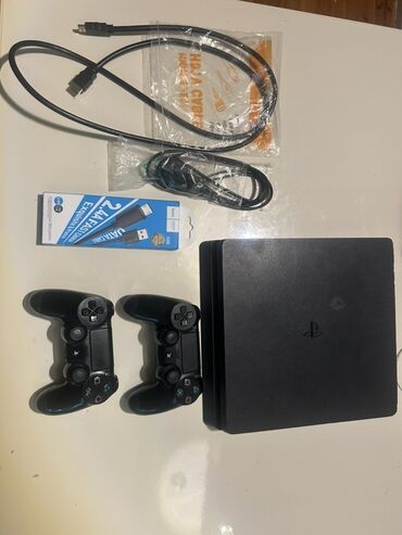 ps5 oyun diski: PlayStation 4 Slim komplekti - Konsol: PS4 Slim (qara rəng) -
