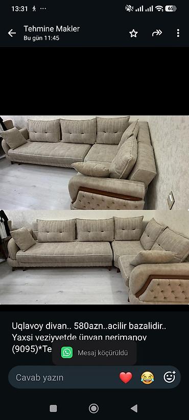 Uqlavoy divan. 580azn. acilir bazalidir. Yaxsi veziyyetde ünvan