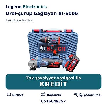 açar dest: Elan başlığı: Drel-şurup bağlayan BI-S006, 108V Elan mətni: Legend — 1