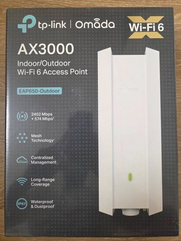 bakcell data sim: TPLINK EAP650 outdoor acceess point AX3000 WIFI 6 Dəyərində aşağı