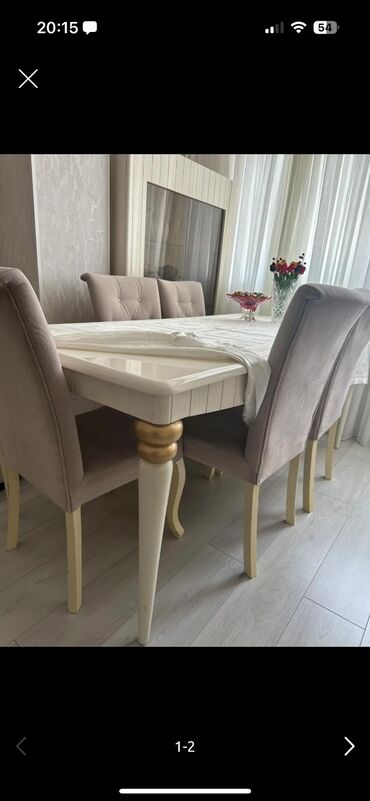 aplle 6: Qonaq otağı üçün, İşlənmiş, Açılan, 6 stul