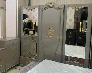 türkiyədən mebel sifarişi: Klassik üslubda tam yataq otağı dəsti Dəst tərkibi: 🛏️ Yataq dəsti — 2