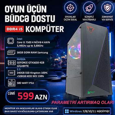 Masaüstü kompüterlər və iş stansiyaları: MÜVƏQQƏTİ ŞOK ENDİRİM!!! ⭐Tək Sistem Bloku 599 AZN ⭐KOMPLEKT CƏMİ 699 — 3