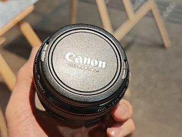 pult az: Canon EF 50mm f/1.2 L USM İlk sahibiyəm. Az işlətmişəm. Sony kamera — 6