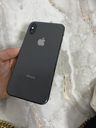 iphone x битый: IPhone X, Колдонулган, 64 ГБ, Кара, Заряддоочу түзүлүш, Кабель, 100 %