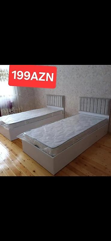 taxta kravat: Tək nəfərlik çarpayı – 199 AZN - Müasir, yumşaq başlıqlı dizayn - — 1
