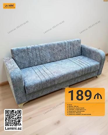 Divan – La Mini - Ölçü: 200 sm - Mexanizm: Açılan, bazalı (yataq