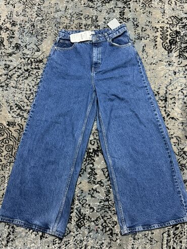 джинсовые брюки женские: Джинсы, Палаццо, Zara, Высокая талия, S (EU 36)