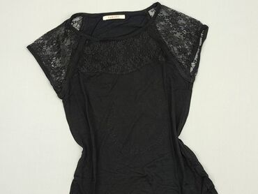 czarne bluzki krótki rękaw: Блуза жіноча, S, стан - Дуже гарний