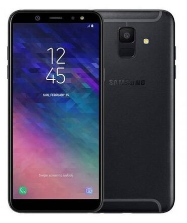 samsung a6 ekranı: Samsung Galaxy A6, 32 ГБ, цвет - Черный, Отпечаток пальца, Две SIM карты