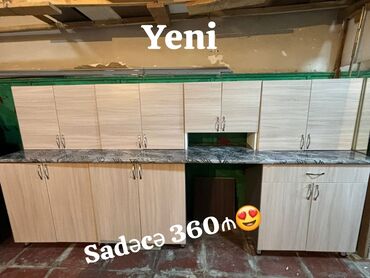Mətbəx mebeli: *MƏTBƏX mebeli yeni:-TƏCİLİ SATILIR*‼️ QİYMƏT:-360₼ ÖLÇÜ:-3.03 ƏLAVƏ