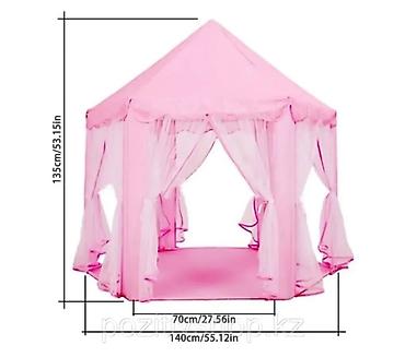 Палатки и домики: Детская игровая палатка в розовом цвете, выполненная в форме at lalafo.kg — 8 Палатки и домики: Детская игровая палатка в розовом цвете, выполненная в форме — 8