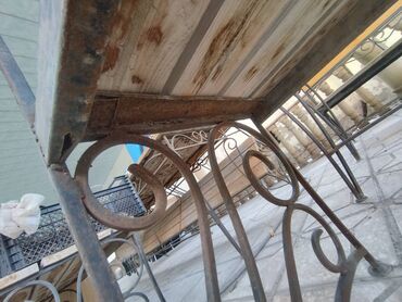 Masa və oturacaq dəstləri: Həyət masa skamya dəsti Ölçülər : Masa 70x250 sm (hündürlük 80sm) — 3