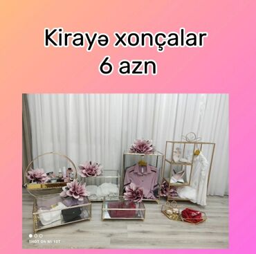 meyvə xonçaları: 12 ədəd xonça.Kirayəsi 6 manat. Meyvə xonçası paylama kanfet xonçası