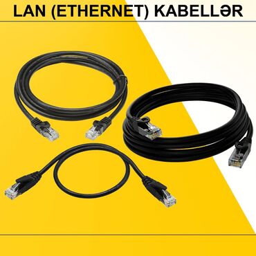 Modemlər və şəbəkə avadanlıqları: LAN kabellər "Ethernet RJ45" ⭐Lan Ethernet RJ45 CAT 5/CAT 5E 0,5m – 5