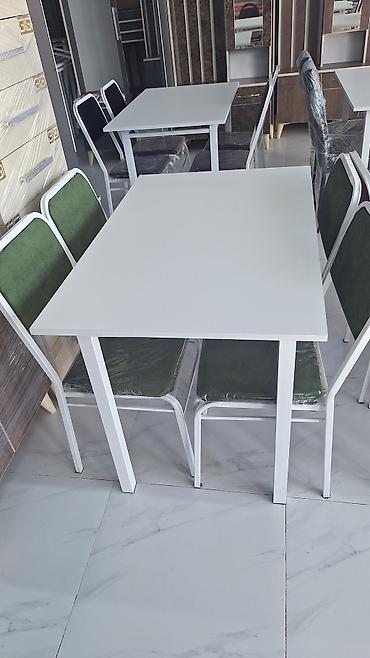 Mətbəx üçün, Yeni, Açılmayan, Kvadrat masa, 4 stul