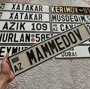 Avtomobil nömrələri üçün aksesuarlar: Salam hər vaxtınız xeyir Material Aluminum Lipa nömrələrin qiyməti — 20