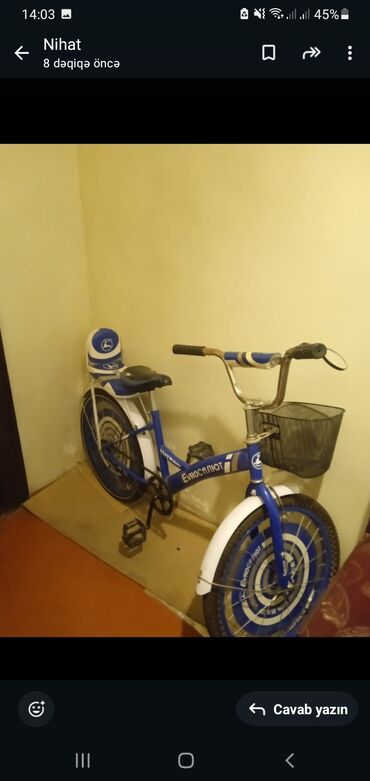 velosiped 26 lıq: Elektrik velosipedi 20", sürətlərin sayı: 1, 250 Vt