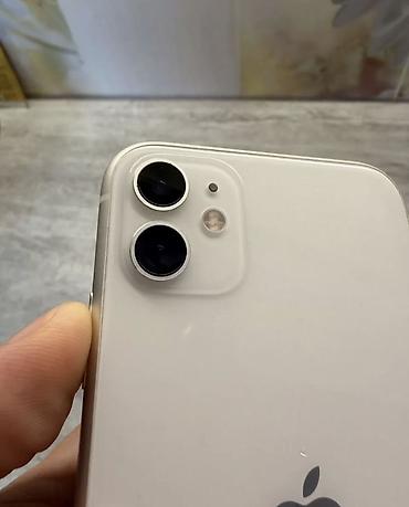 iphon x: IPhone 11, Б/у, 128 ГБ, Белый, Зарядное устройство, Чехол, Кабель, 78 % — 4