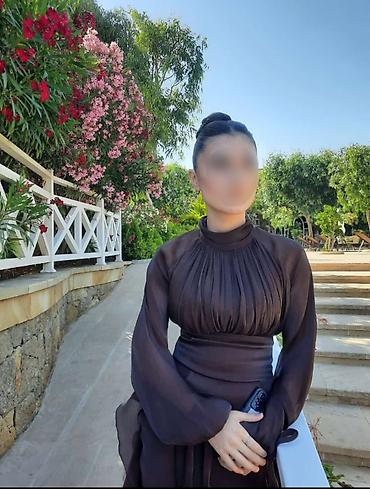 məzun donları: Şokolad rəngli uzun ziyafət/libas **** Teze alinib, 1 defe geyinilib — 3