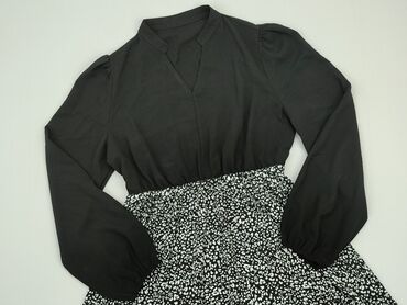 czarna sukienki z bufiastymi rękawami: Dress, S (EU 36), condition - Very good