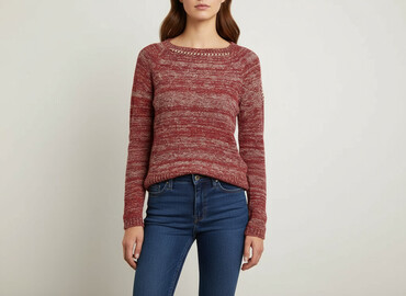 sweter z gruchą: Red, Women`s sweater, size One size