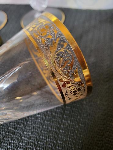 Ostali antikviteti: Luksuzne kristal case za vino1955/56 god,rucni rad — 20