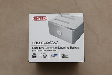 komputer aksesuar: Ikili Dual Bay USB 3.0 HDD Aluminum SATA DOCKING Box Unitek Alüminium — 2