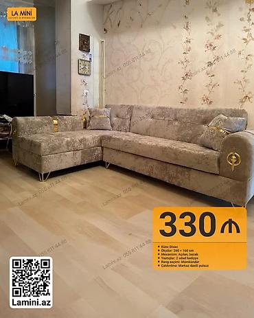 Künc divan – komfortlu və funksional model - Ölçülər: 260 × 160 sm -