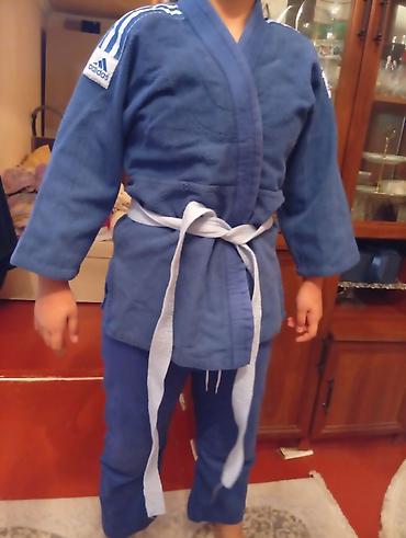 Детская одежда и обувь: Adidas uşaq cüdo kiminosu (judogi) – mavi rəng - Brend: Adidas — 4