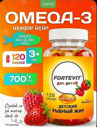 OMEQA-3 uşaqlar üçün – FORTEVIT Kids kapsulları Kapsüllərdəki balıq