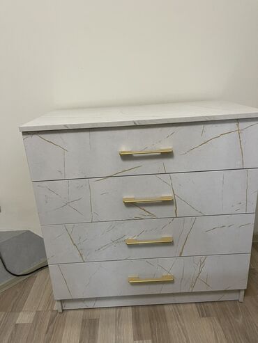 тумбочка на колесах: Кийим үчүн комод, Жаңы, Күзгүсүз, ЛДСП, түсү - Ак, Акылуу жеткирүү, Өзү алып кетүү