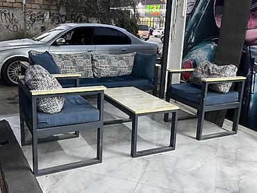 həsir stol stul: Salam. Kampletk işlənmiş oturacaq dəsti 2 oturacaq 1 divan 1 jurnalni — 2