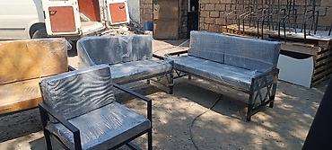 heyet ucun divan: Metall karkaslı yumşaq mebel dəsti - Tərkib: 2 ədəd ikinəfərlik — 2