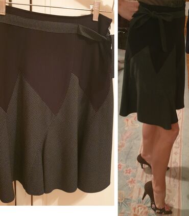 karirana crvena haljina: S (EU 36), Midi, color - Black