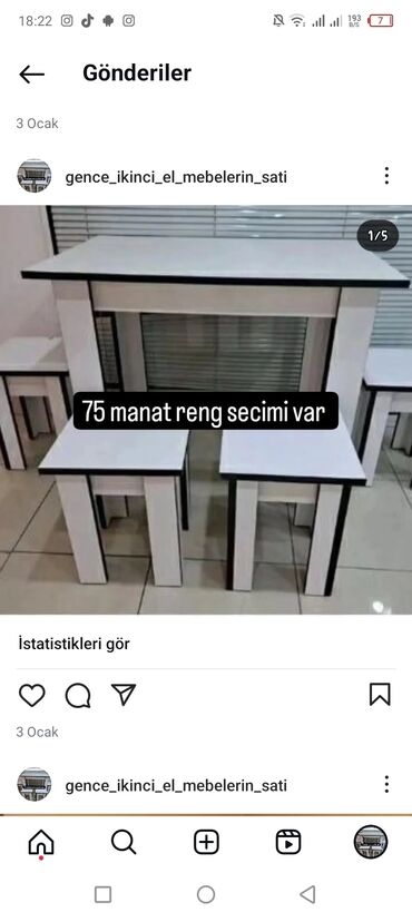 işlənmiş mətbəx stolları: Vatsapa yazin