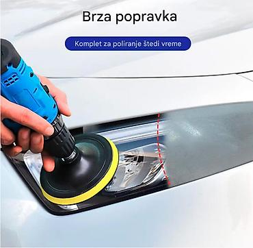 Alati za automobile: Nov komplet za poliranje farova. Komplet sadrži: 1) disk za šmirglanje — 4