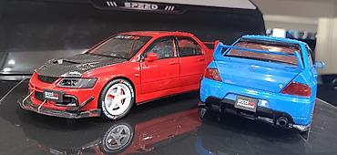mitsubishi lancer evolution: SocoEvo tuner seriyasından kolleksiya model avtomobilləri - Miqyas — 2