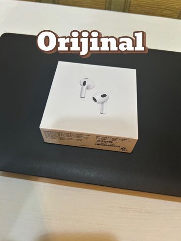 Qulaqlıqlar: Salam Airpods 3 satılır Originaldır seria nömrəsi ilə yoxluya