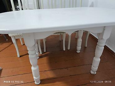 Чехлы для мягкой мебели: Срочно!Срочно стол,6 штук стульчиктери менен сатылат б/у чехолдору — 13