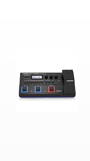 Gitaralar: Boss GT 1 elektro gitara prosessoru satılır. Ev şeraitinde çox az